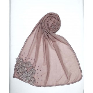 Stole for Women - Designer Diamond Studded Stole |Pink